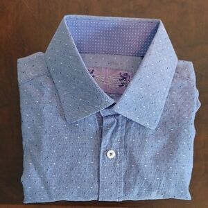 English Laundry Men's Blue Dress Shirt 6356